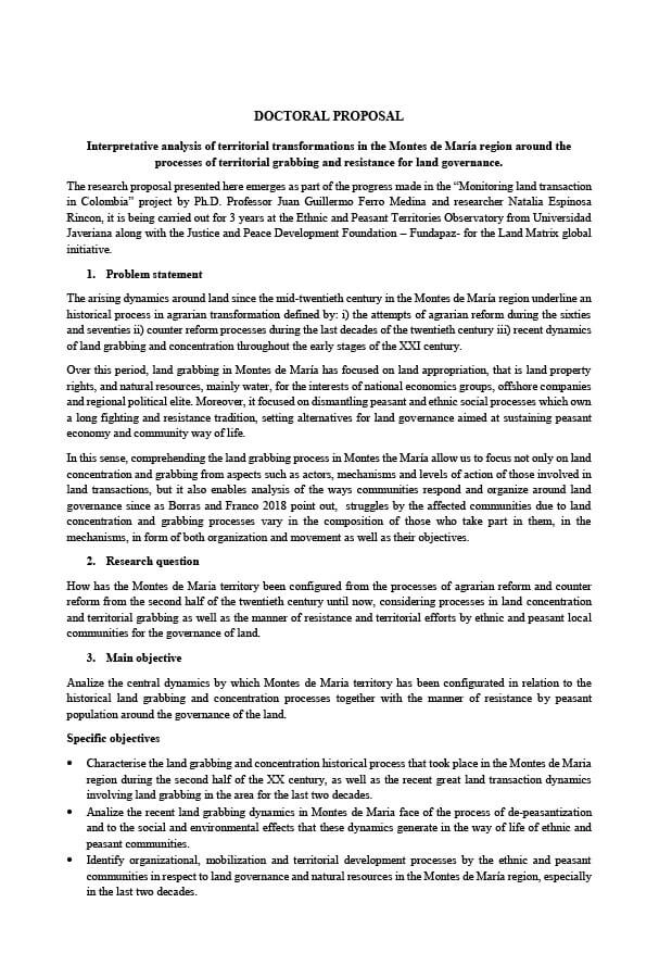 Proyecto Doctorado Javeriana