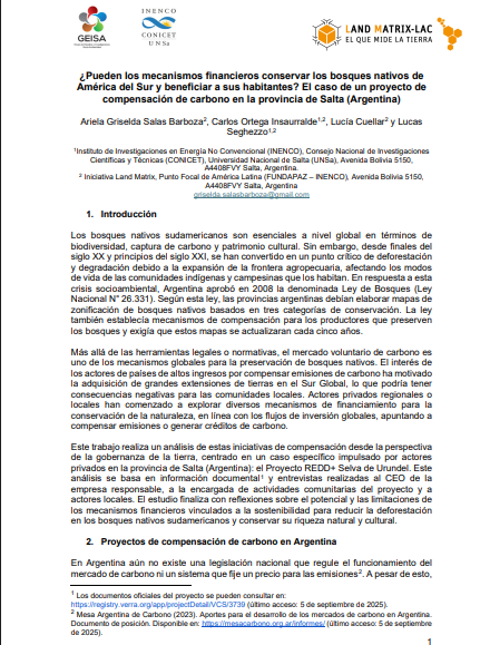 Destacada - Informe Proyecto Selva de Urunde
